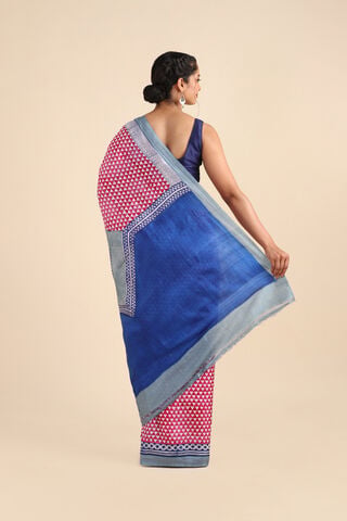 Yellow Pure Silk Printed Saree thumbnail image number null