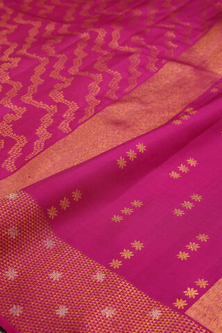 Dark Pink Kanjivaram Silk Saree thumbnail image number null