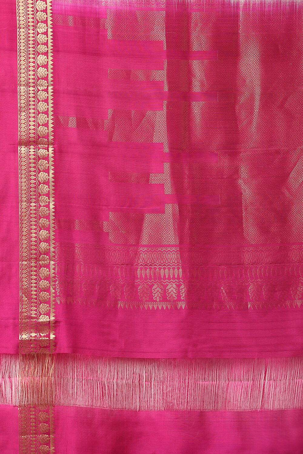 Light Blue Pure Silk Tencel South Saree image number null