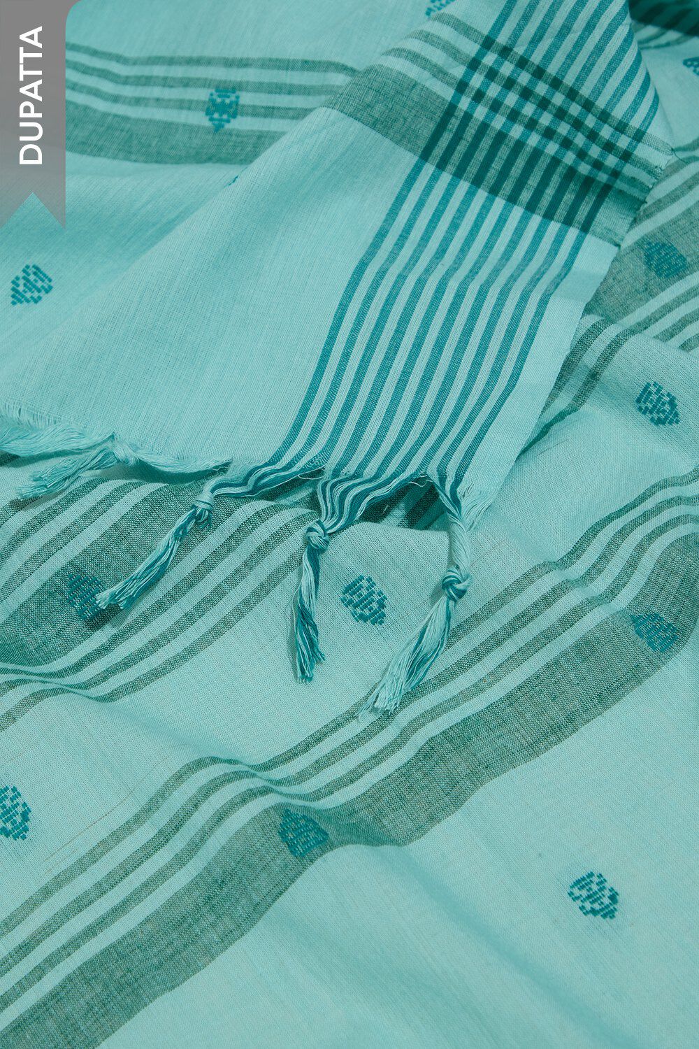 Blue Pure Cotton Cutwork Unstitched Suit Set image number null
