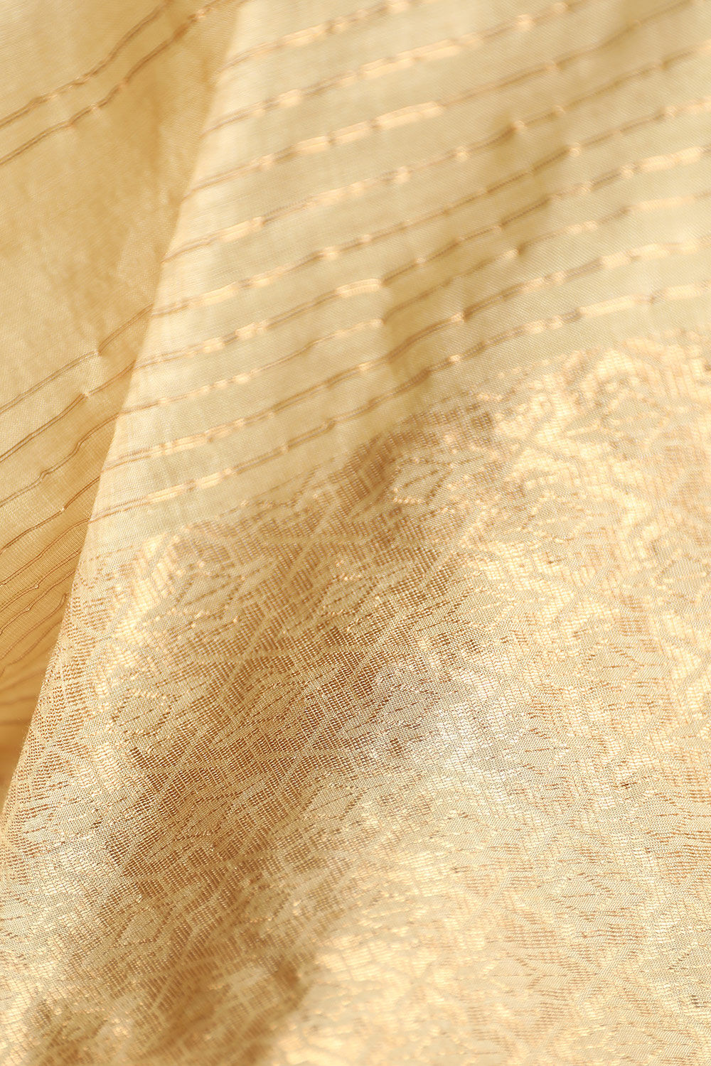 Beige Woven Pure Silk Tissue Saree image number null