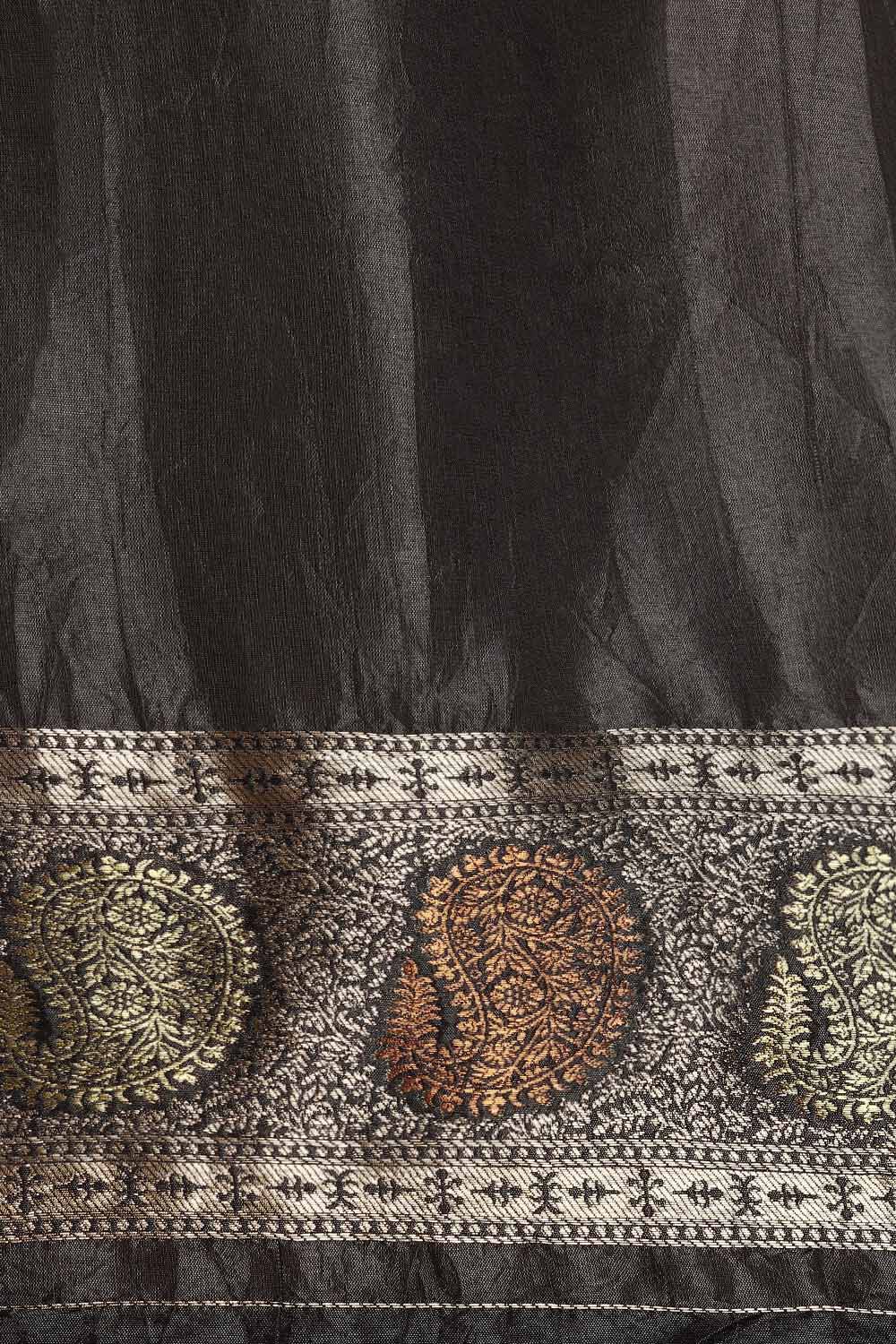 Black Luxe Woven Saree image number null