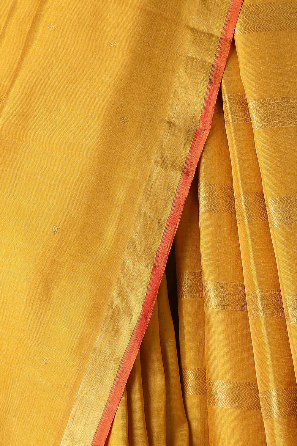 Yellow Pure Silk Kanjivaram Saree image number null