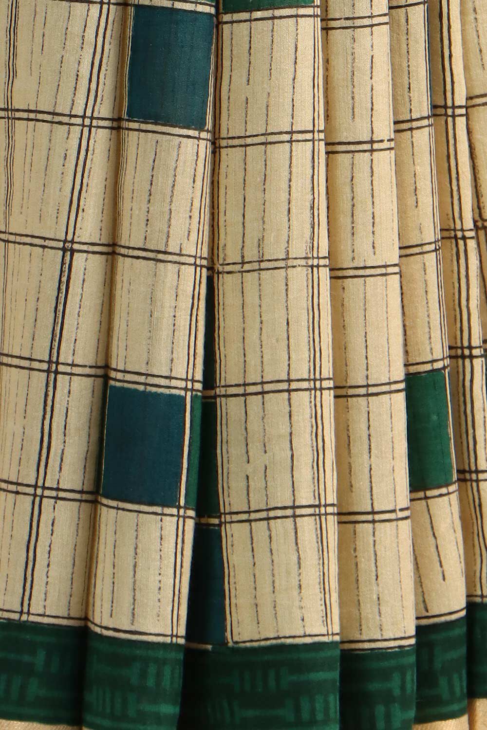 Beige Pure Tussar Vanya Printed Saree image number null