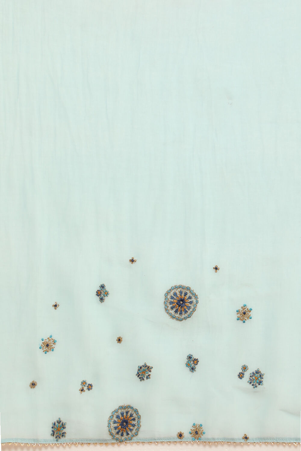Blue Pure Silk Cotton Digital Printed Saree image number null