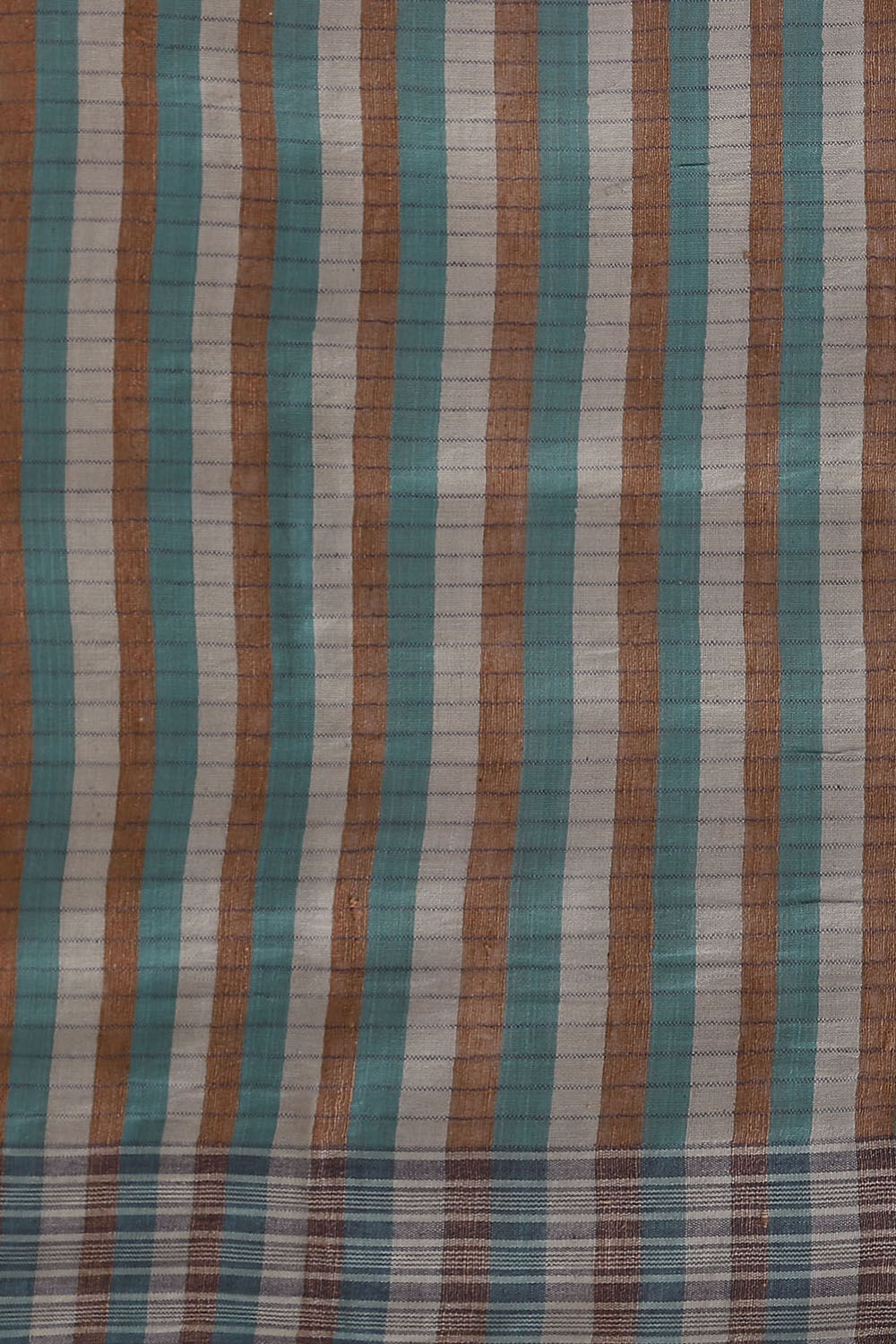 Brown Pure Tussar Silk Bhagalpuri Saree image number null