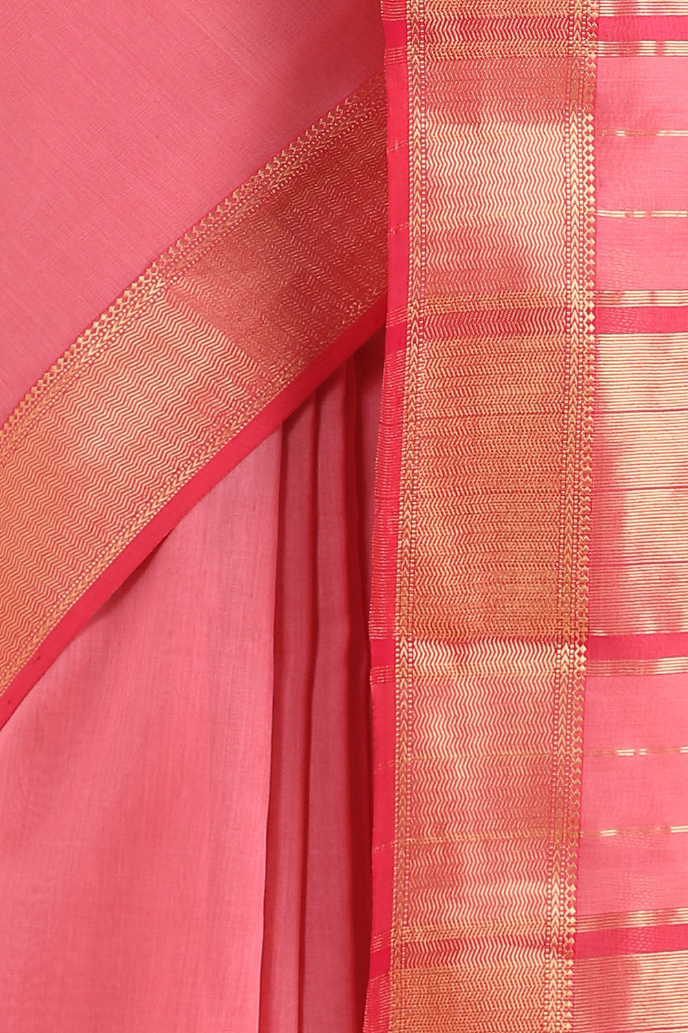Light Pink Pure Silk Cotton Maheshwari Saree image number null