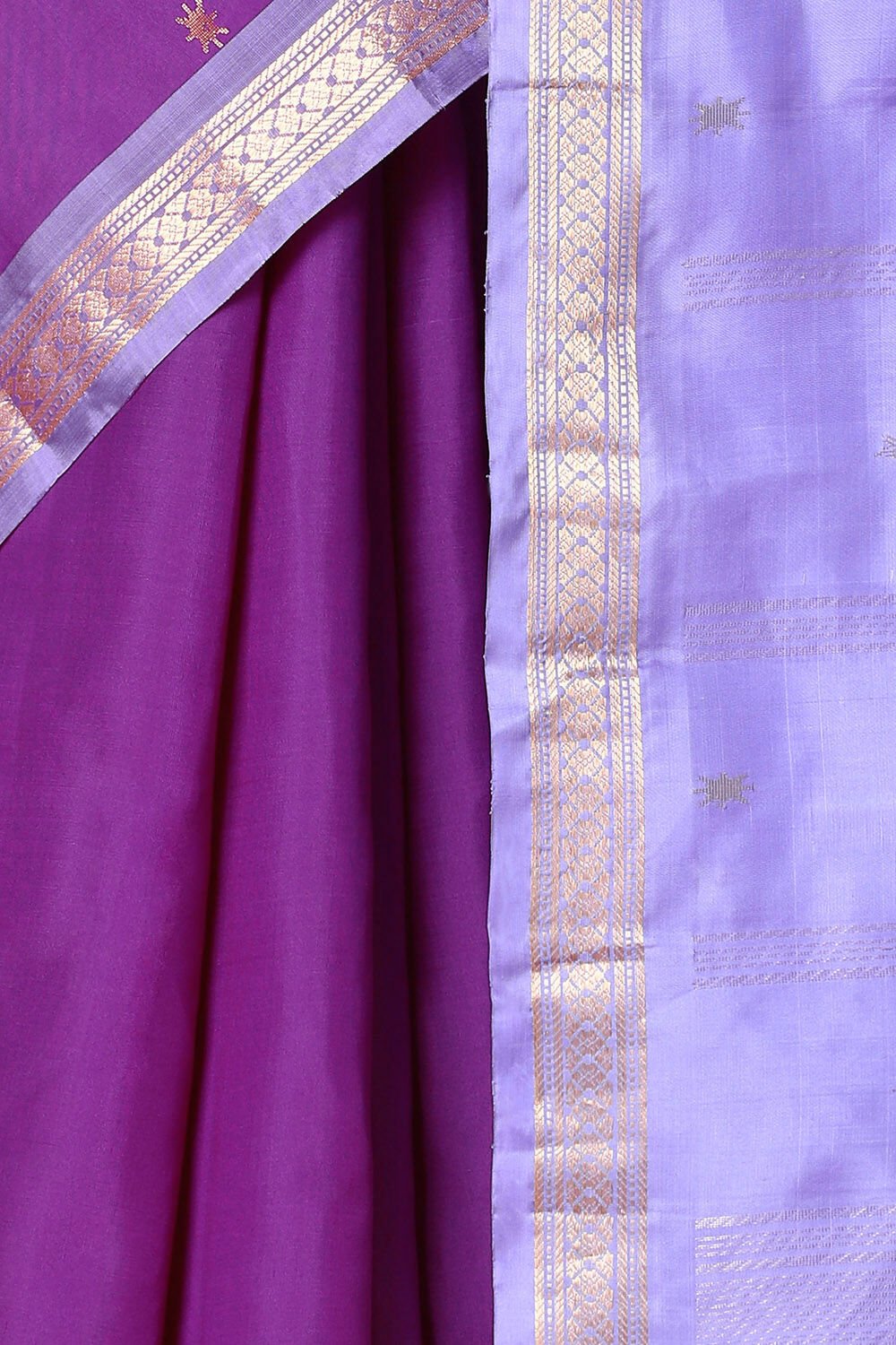Purple Pure Silk Kanjivaram inspired Saree image number null