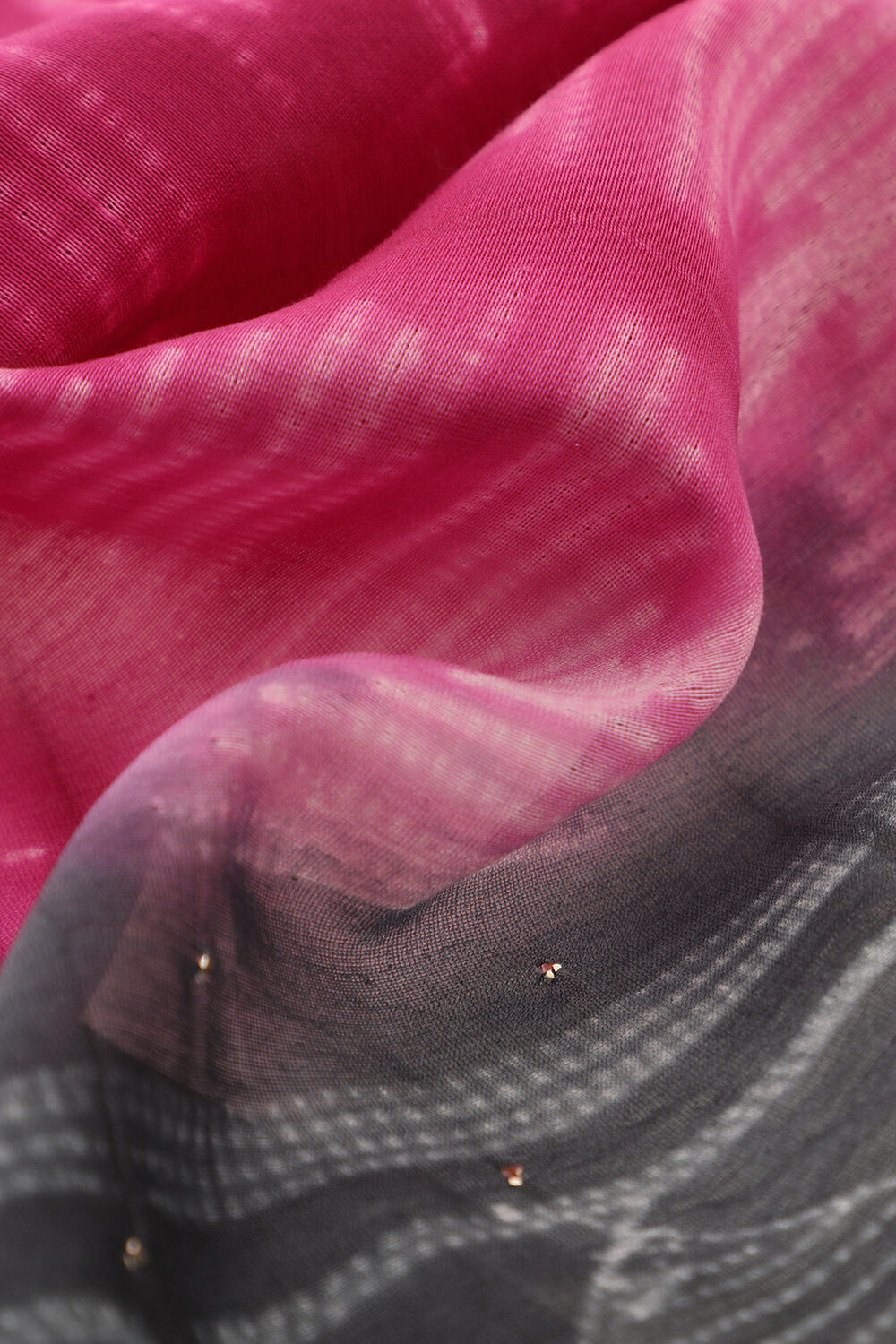 Purple Pure Silk Cotton Shibori Saree image number null