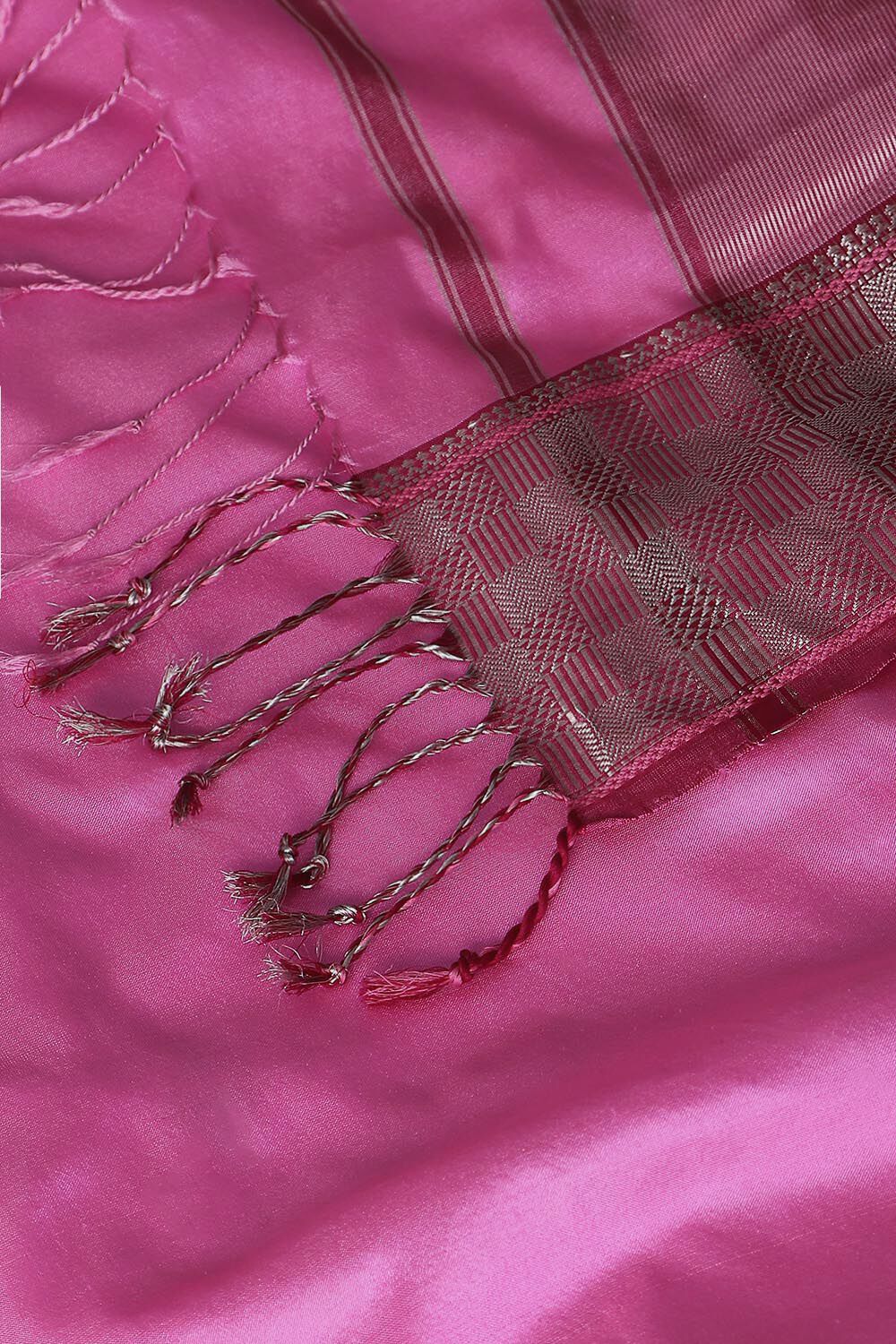 Pink Pure Silk Maheswari Saree image number null