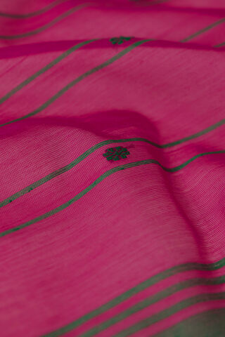 Dark Pink Woven Pure Silk Cotton Chanderi Saree thumbnail image number null