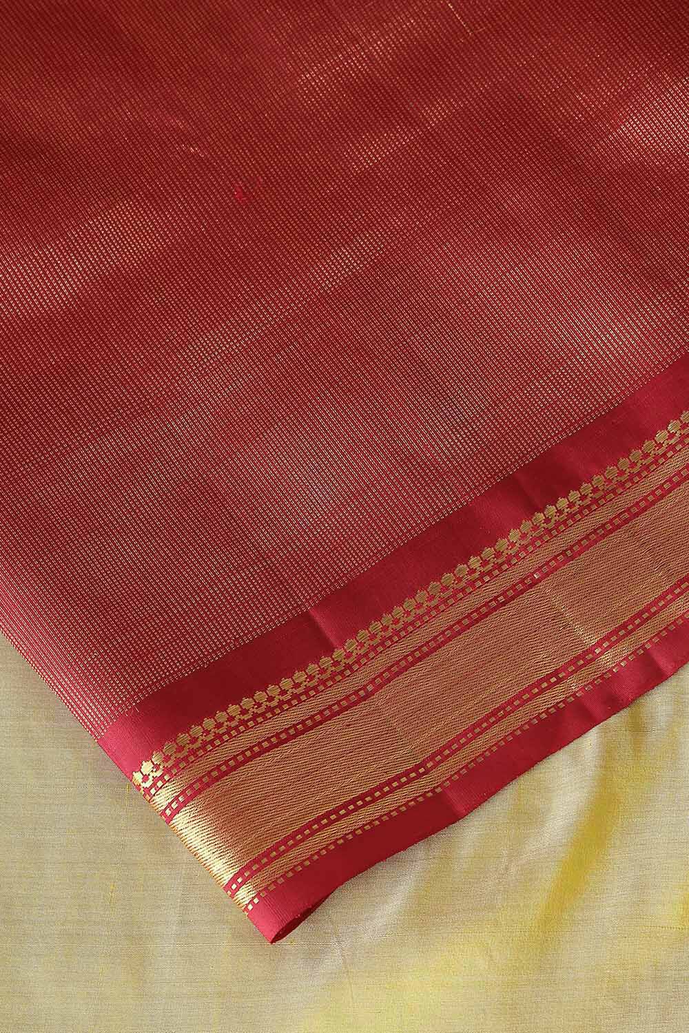 Yellow Pure Silk Kanjivaram Saree image number null