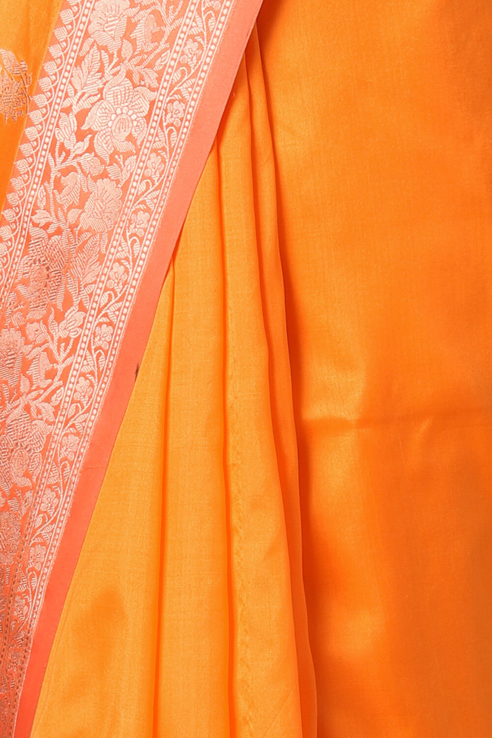 Light Orange Pure Silk Banarasi Saree image number null