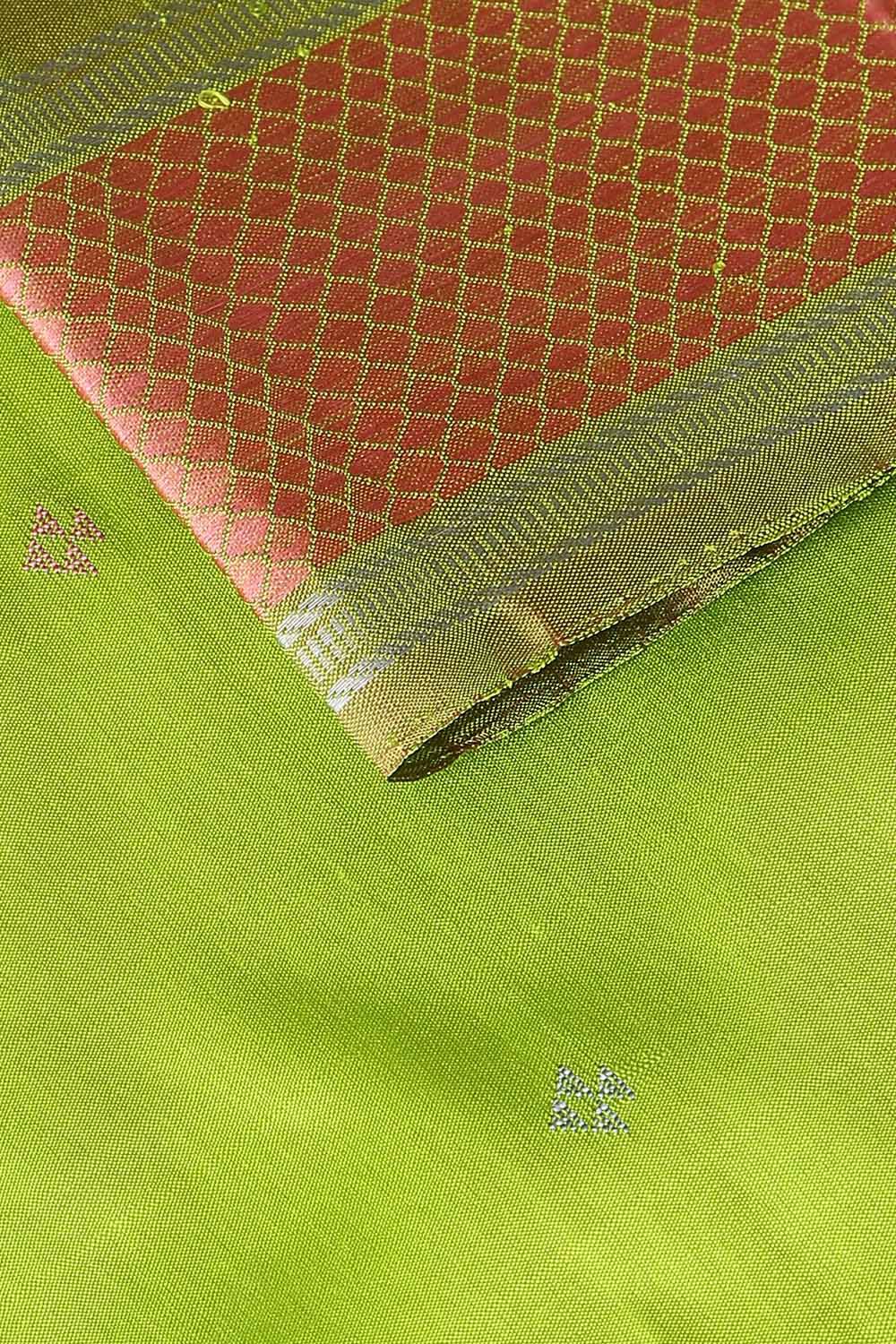 Light Green Pure Silk Kanjivaram Saree image number null