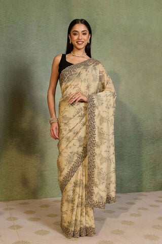 Light Green Viscose Tissue Embroidered Saree thumbnail image number null