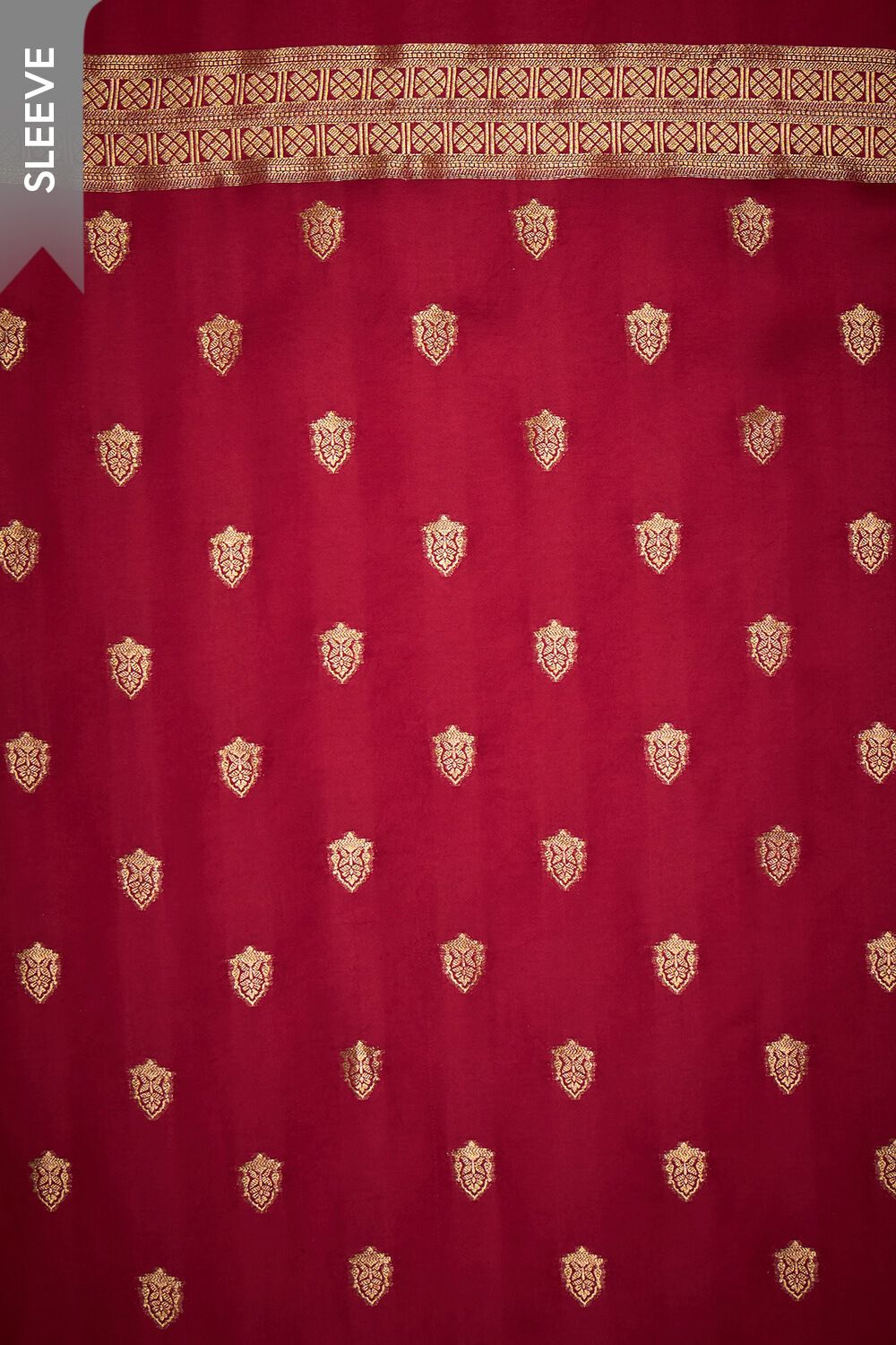 Red Woven Viscose Unstitched Suit Set image number null