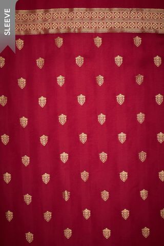 Red Woven Viscose Unstitched Suit Set thumbnail image number null