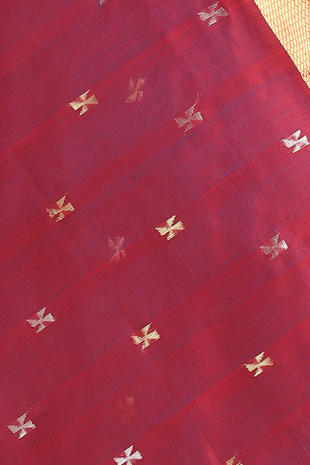 Dark Blue Pure Silk Cotton Maheshwari Saree image number null