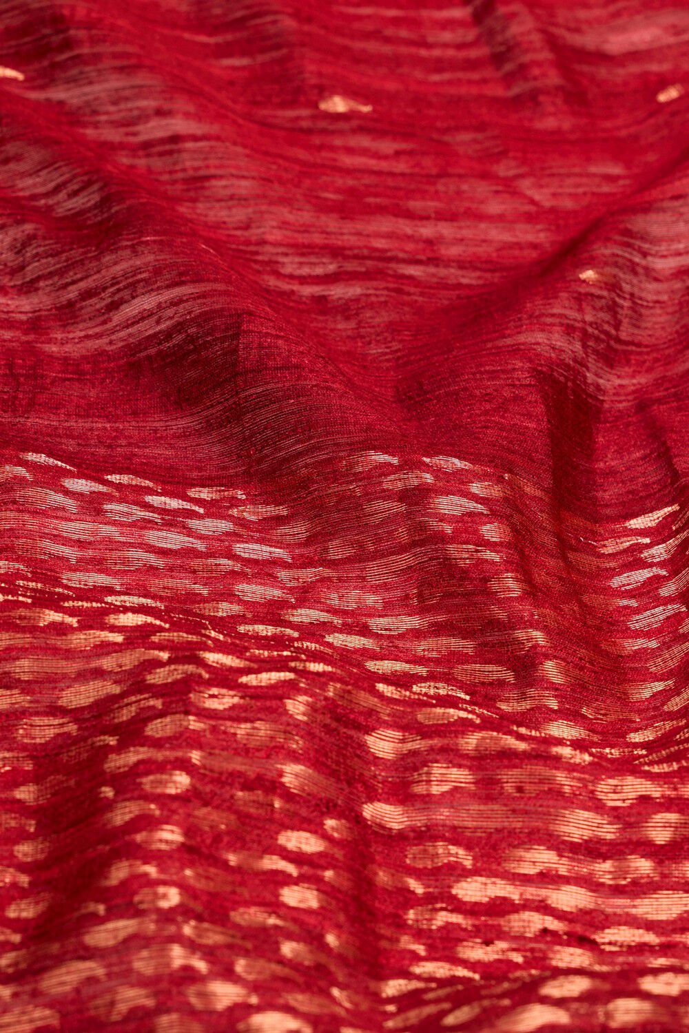 Dark Red Woven Pure Silk Vanya Bengal Saree image number null