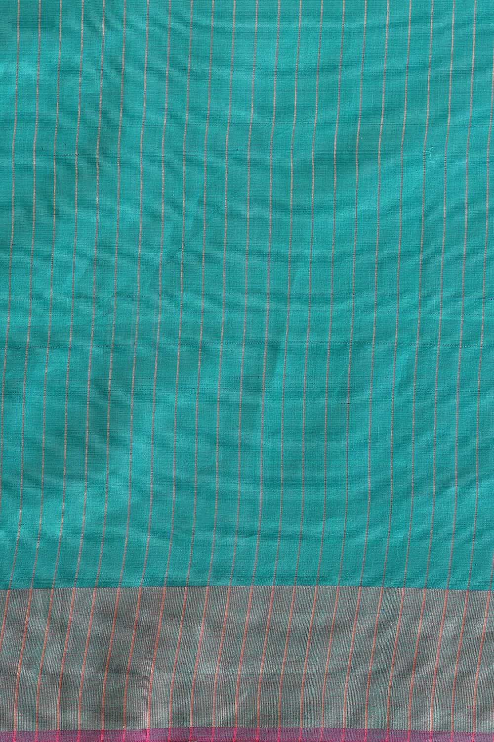 Dark Blue Pure Tussar Silk Bhagalpuri Saree image number null