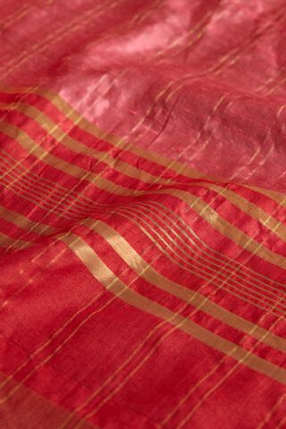 Pink Pure Tussar Silk Bhagalpur Woven Saree thumbnail image number null