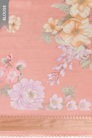 Pink   Printed Pure Viscose Saree thumbnail image number null