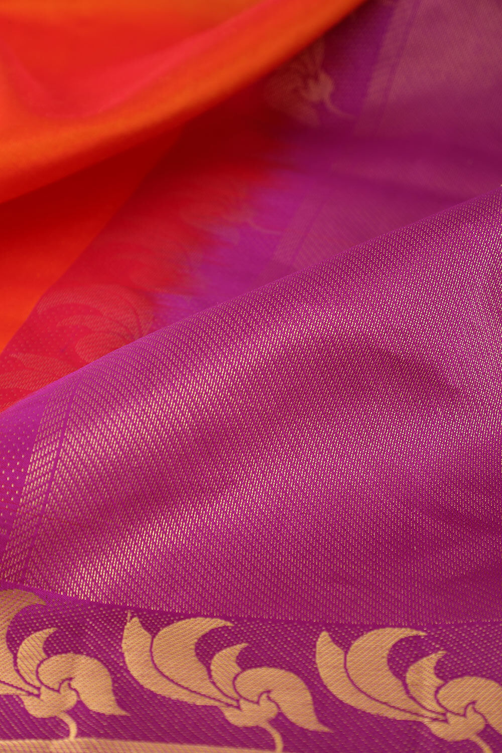 Orange Pure Silk Woven South Saree image number null
