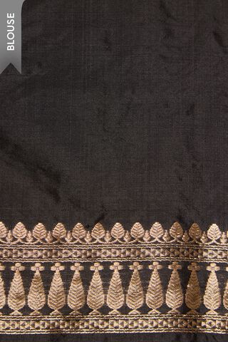 Black Pure Silk Brocade Banarasi Saree thumbnail image number null