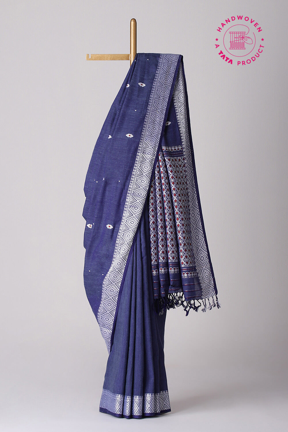 Dark Blue Modal Eri Assam Saree image number null