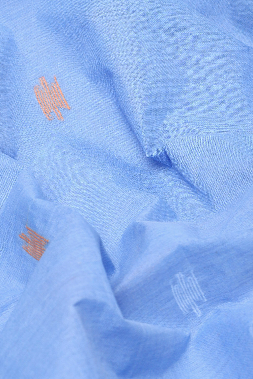 Light Blue Pure Cotton Bengal Saree image number null