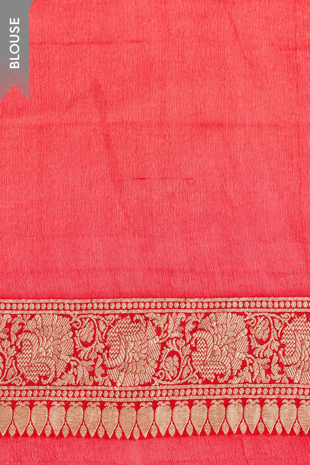 Red Pure Silk Georgette Cutwork Banaras Saree image number null