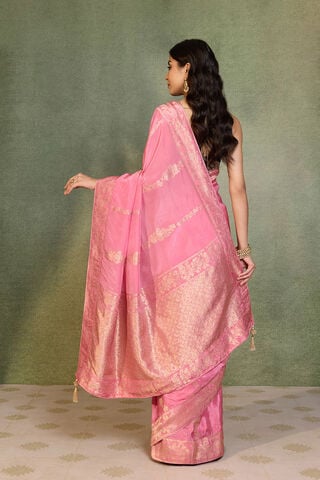 Pink Woven Pure Viscose Saree thumbnail image number null