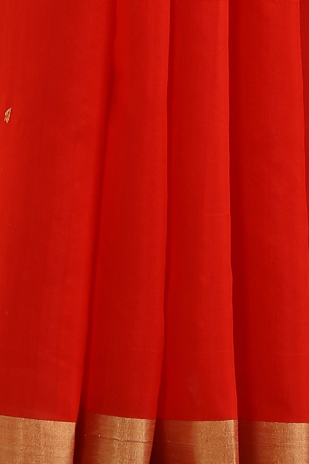 Red Pure Silk Cotton Chanderi Saree image number null