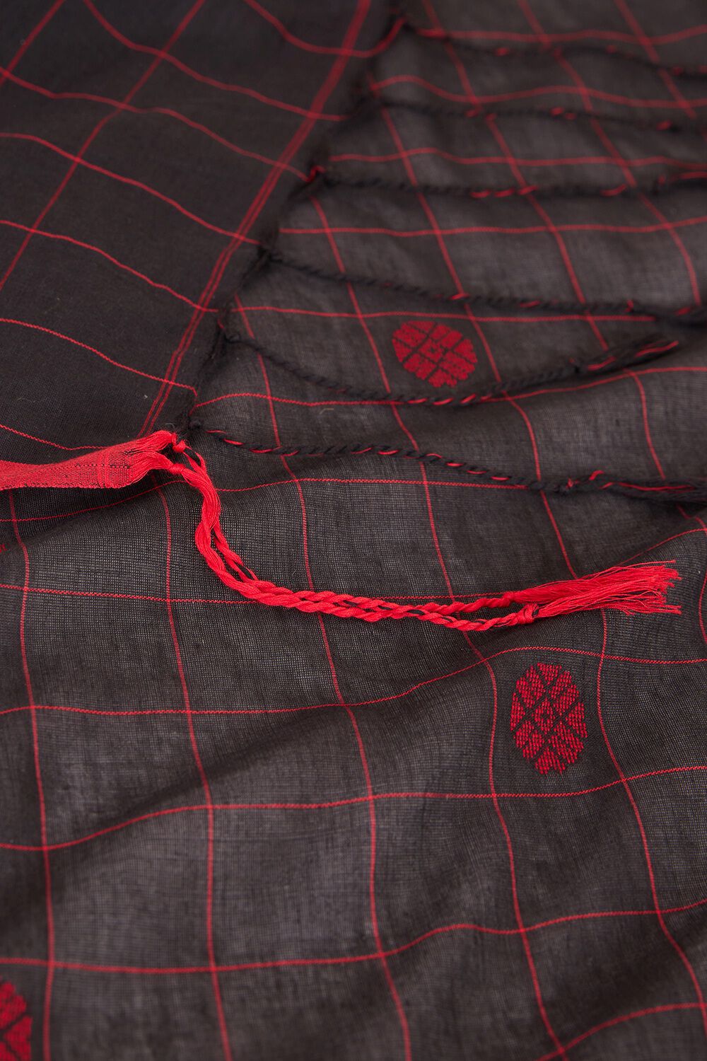 Black Bengal Pure Cotton Jamdani Saree image number null