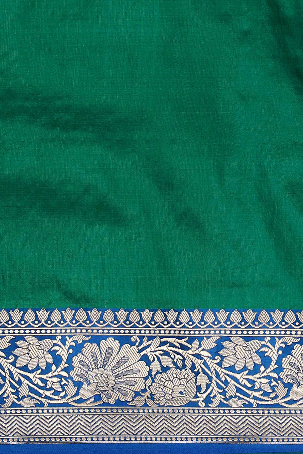 Dark Green Pure Silk Banarasi Saree image number null