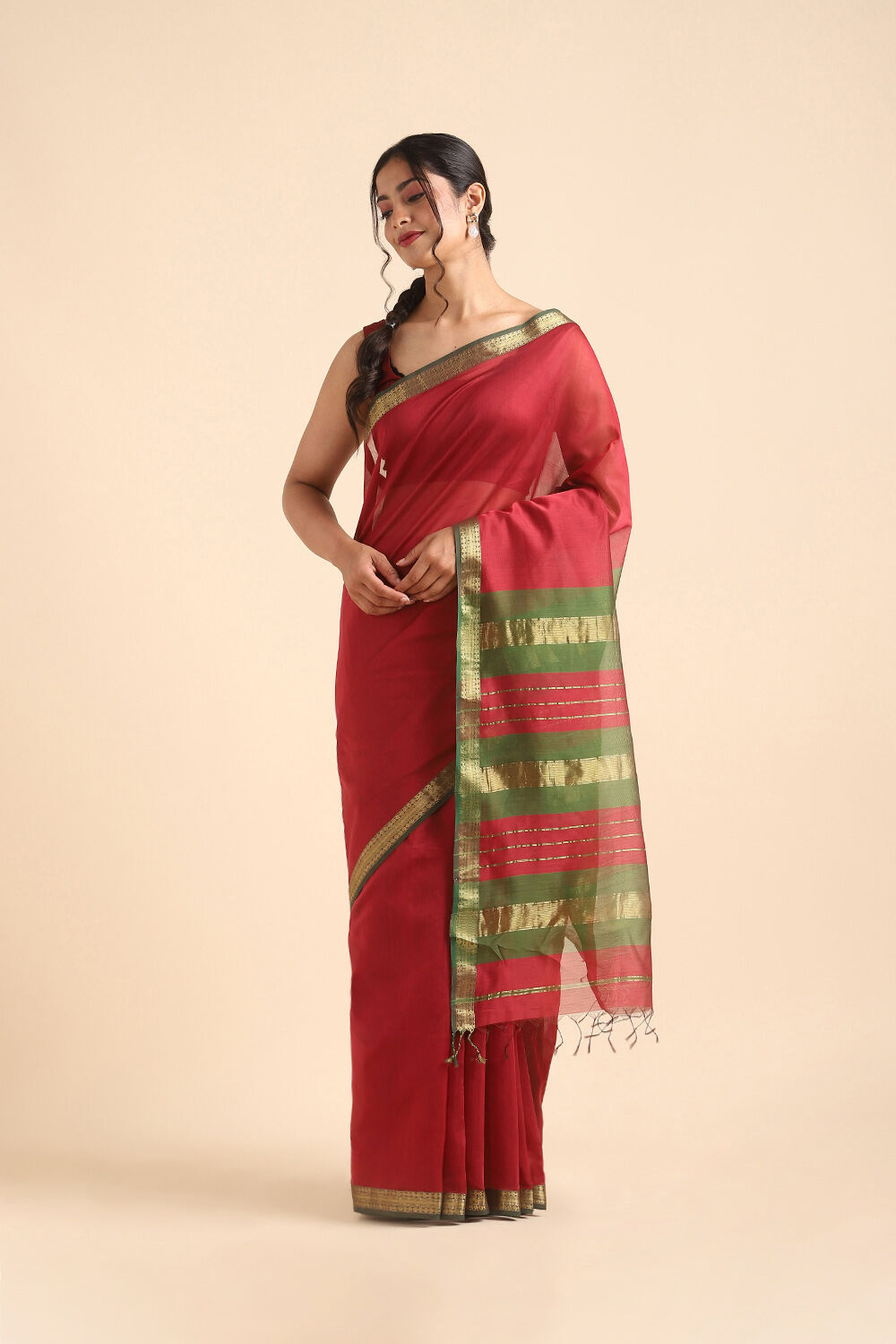 Dark Yellow Pure Silk Uppada Saree image number null