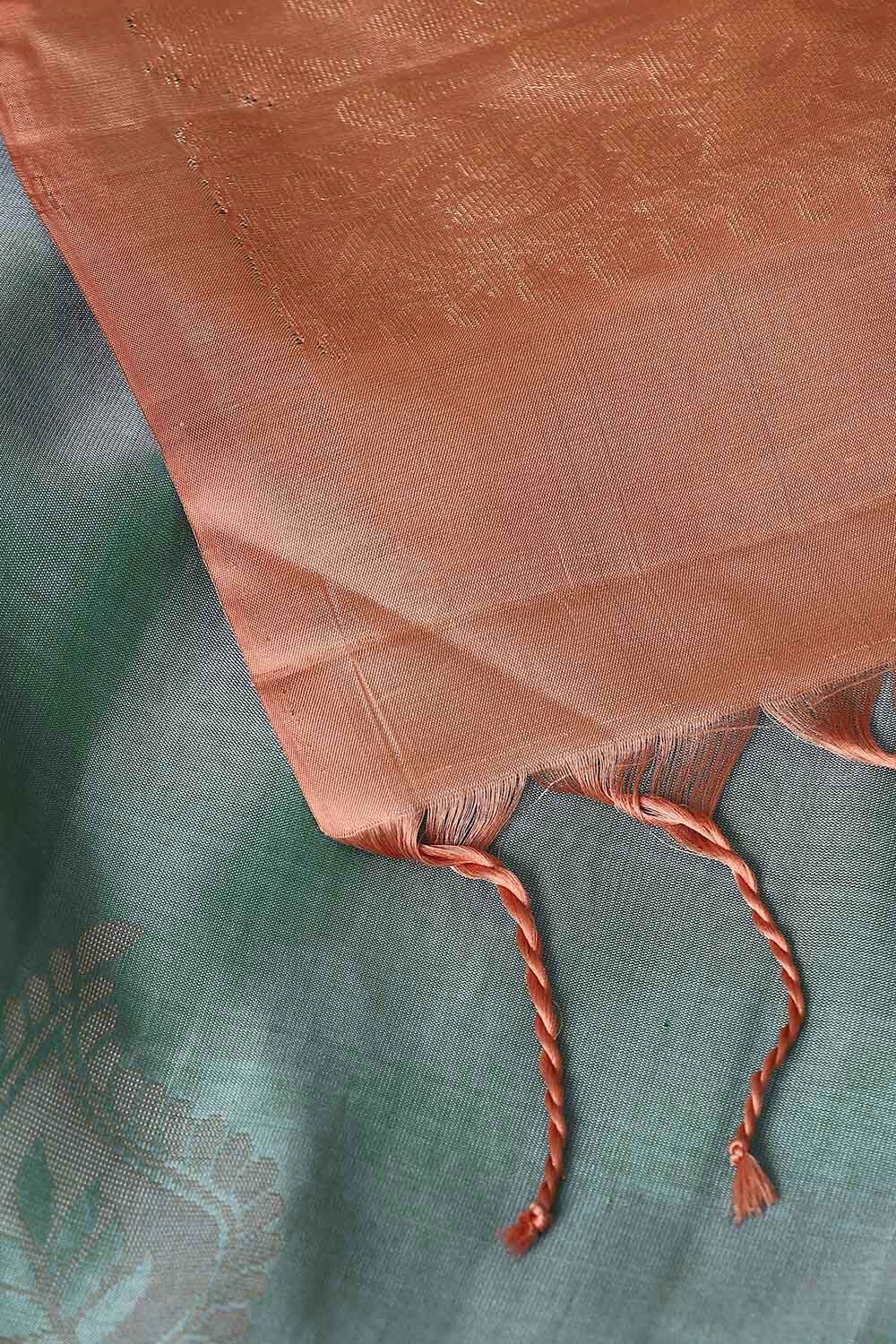 Light Green Pure Silk South Saree image number null