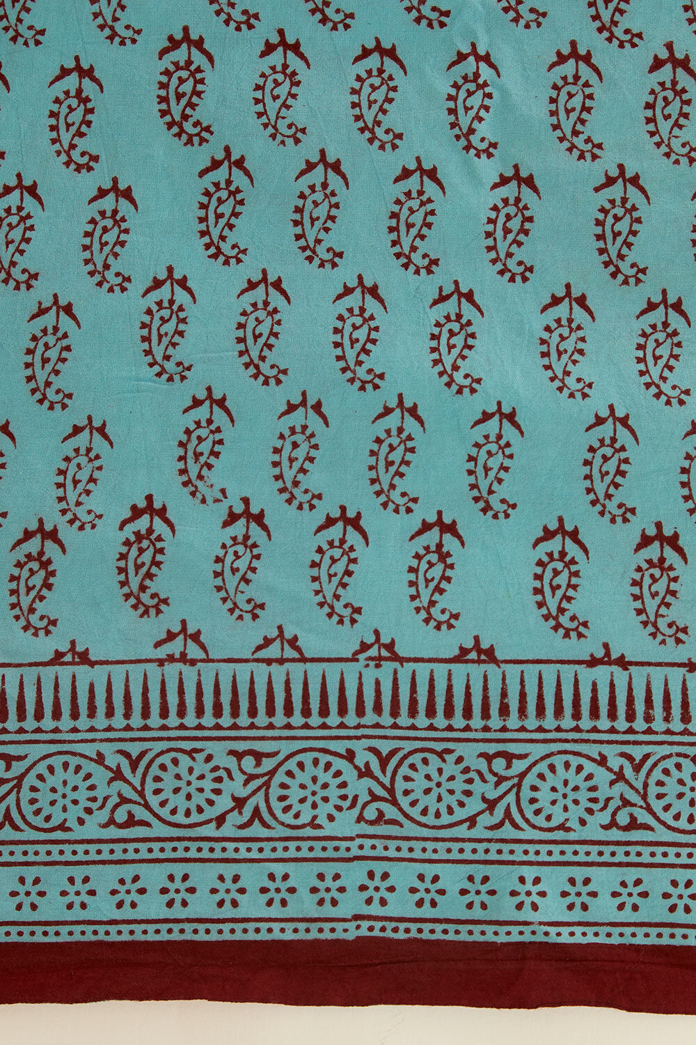 Light Blue Pure Cotton Bagh Printed Saree image number null