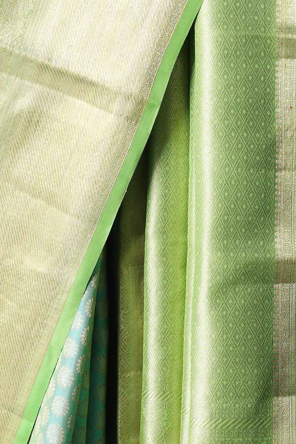 Light Blue Pure Silk Kanjivaram Saree image number null
