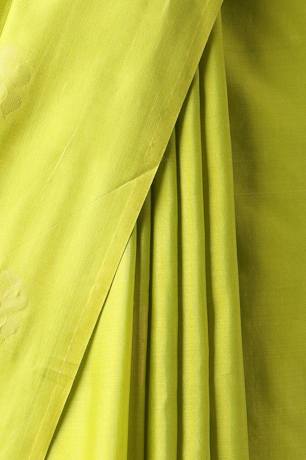 Light Green Pure Silk Tencel South Saree image number null