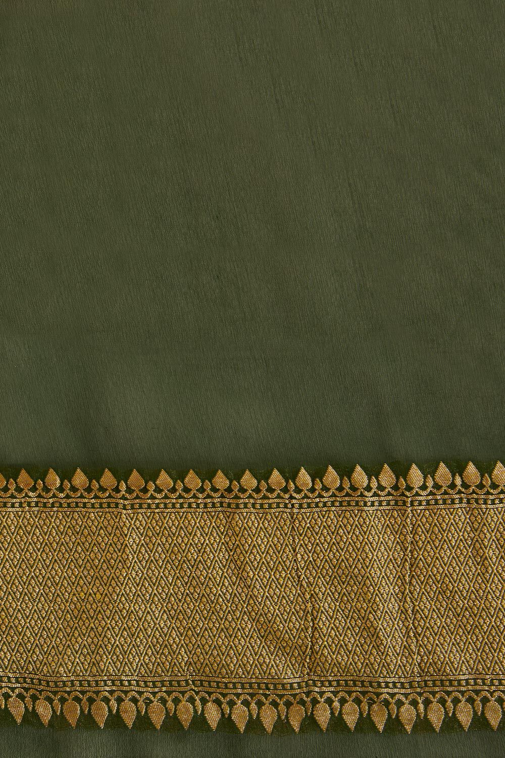 Green Pure Georgette Banarasi Brocade Saree image number null