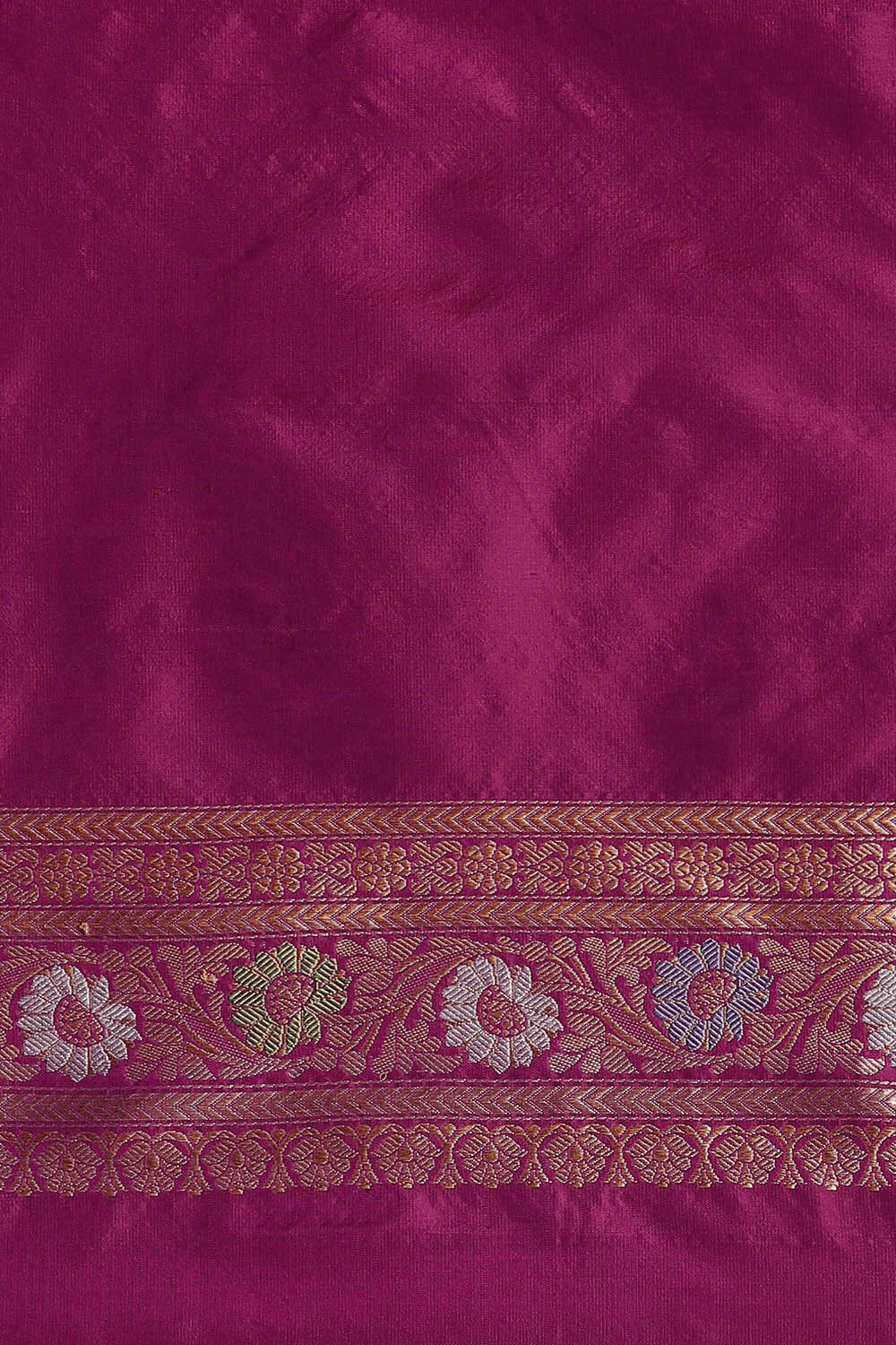 Dark Pink Pure Silk Banarasi Saree image number null