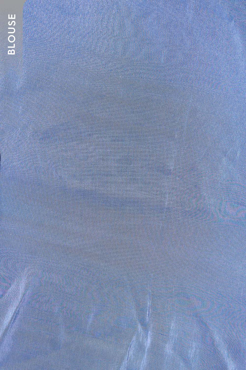 Blue Woven Viscose Tissue Saree image number null