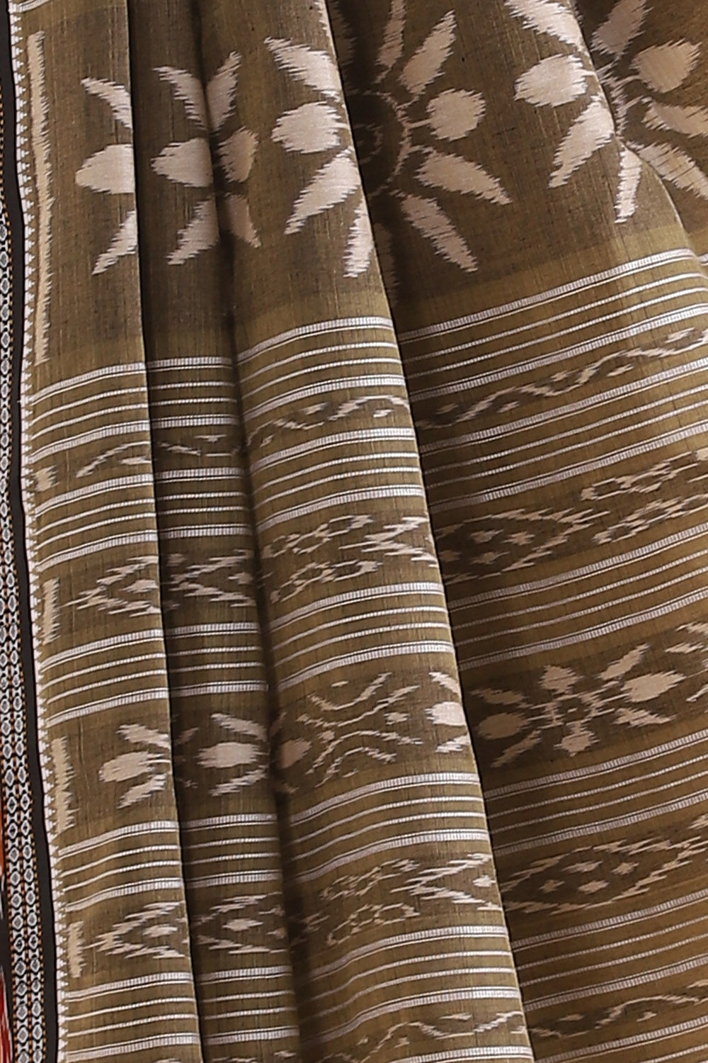 Beige Pure Cotton Odissa Ikat Saree image number null