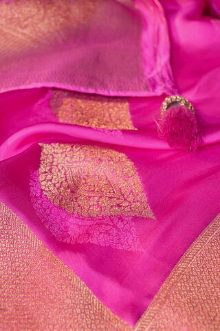 Pink Woven Pure Viscose Saree thumbnail image number null