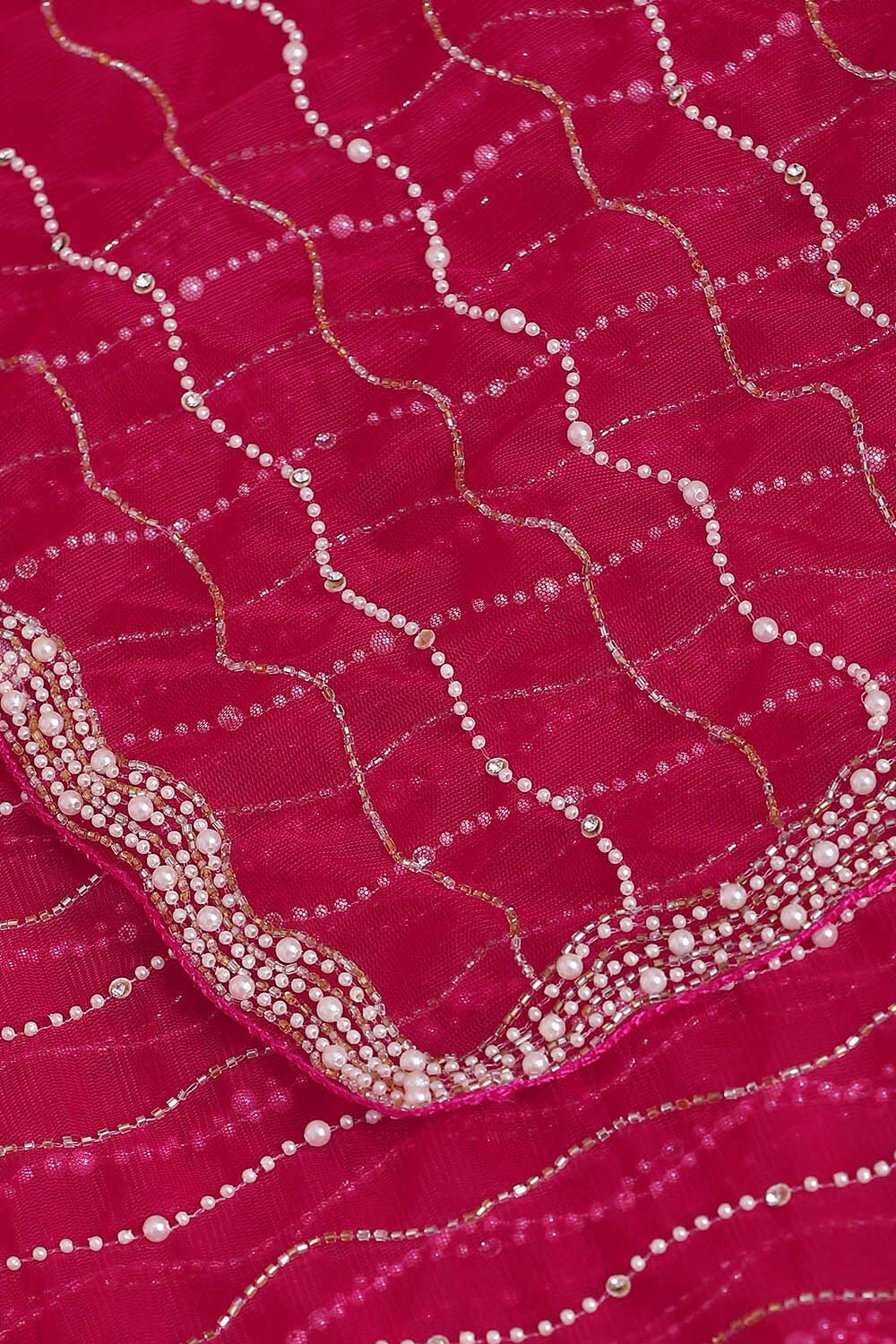Dark Pure Pink Embroidered Saree image number null