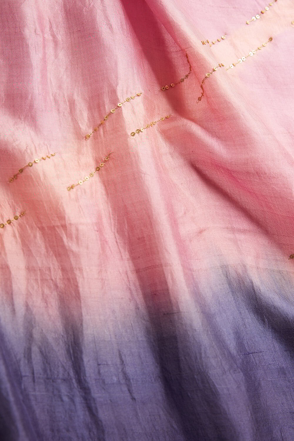 Purple Tie and Dye Pure Silk Saree image number null
