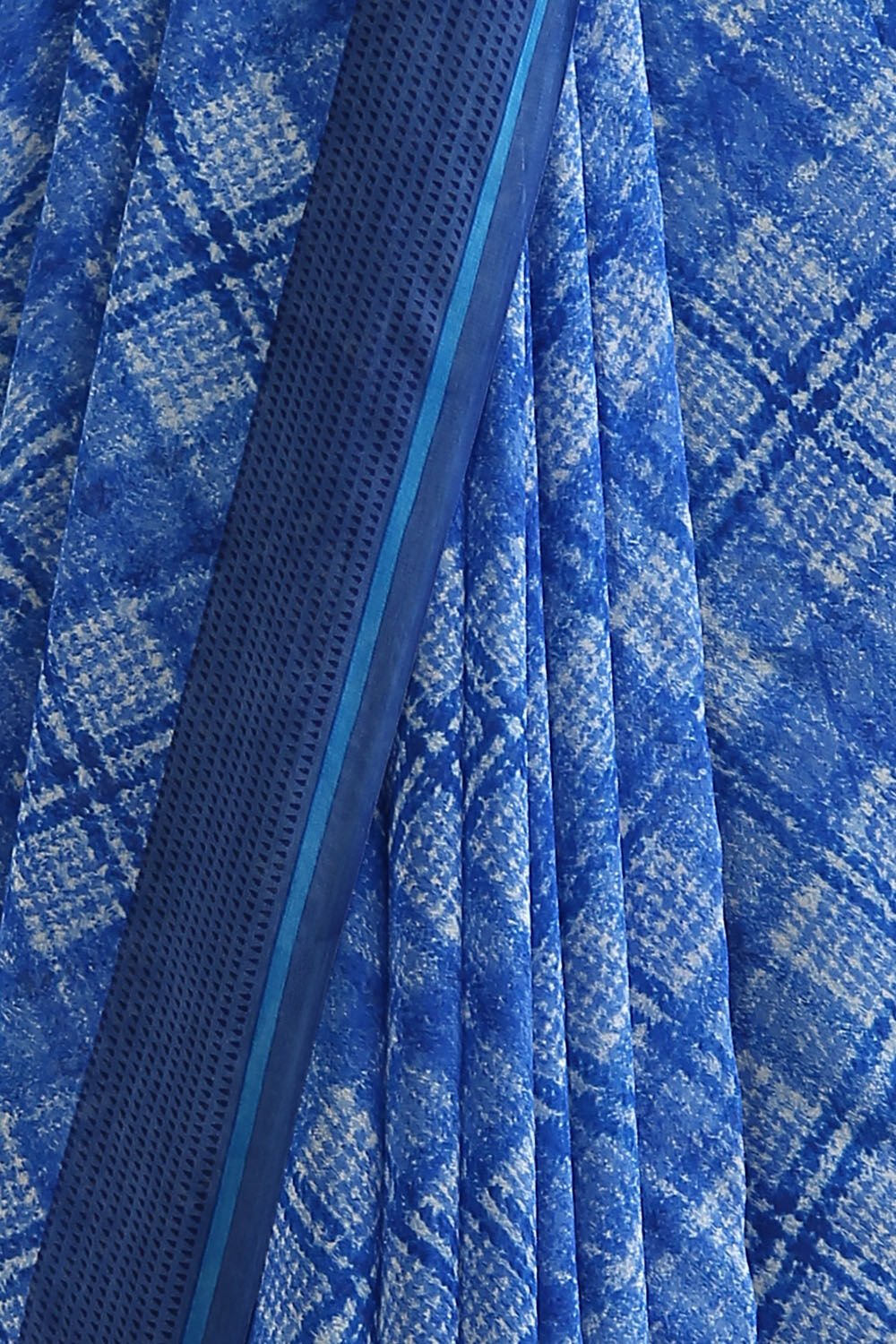 Blue Georgette Printed Saree image number null