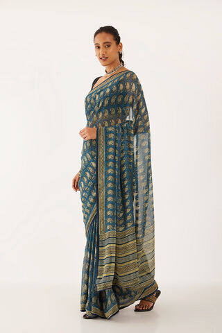 Grey Viscose Georgette Digital Printed  Saree thumbnail image number null