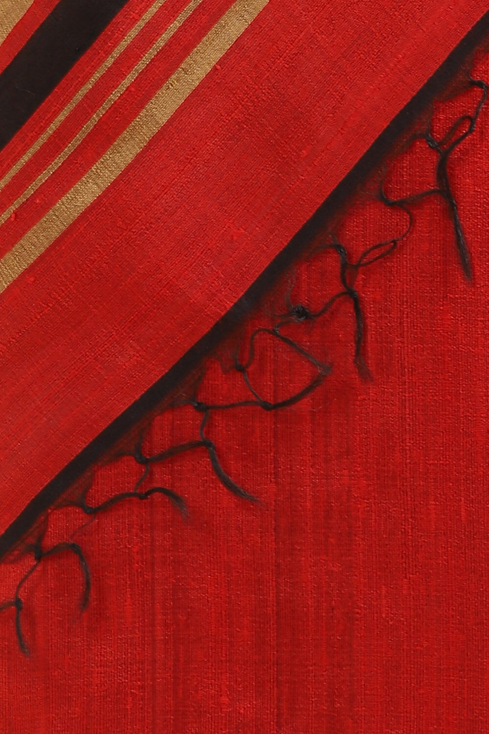 Red Pure Tussar Silk Bhagalpuri Saree image number null